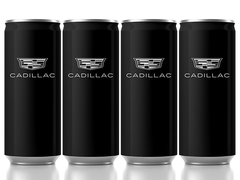 キャデラックロゴ入りエナジードリンク