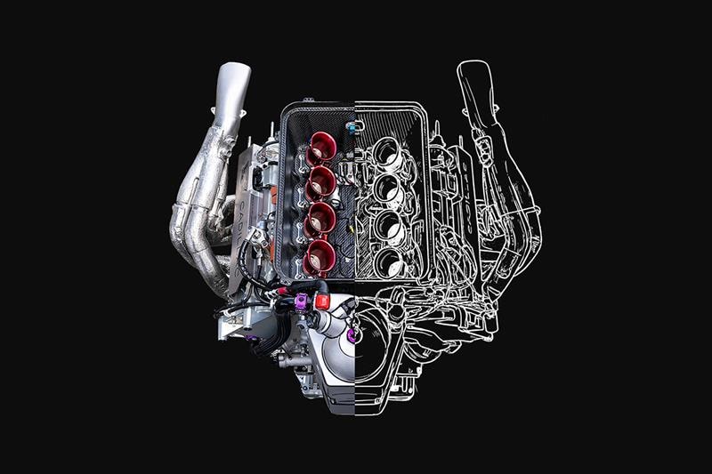 キャデラック レースカーのエンジンの設計図