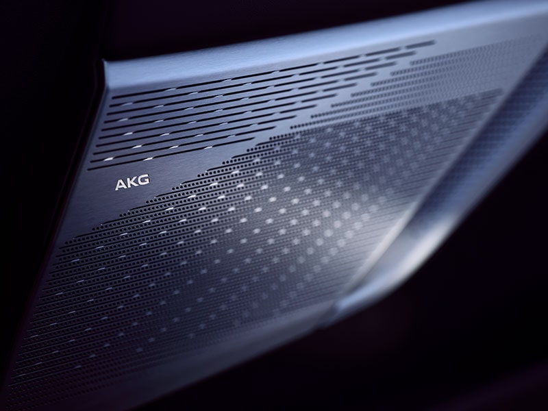 Close-up of the AKG Speakers in a Cadillac Vehicle