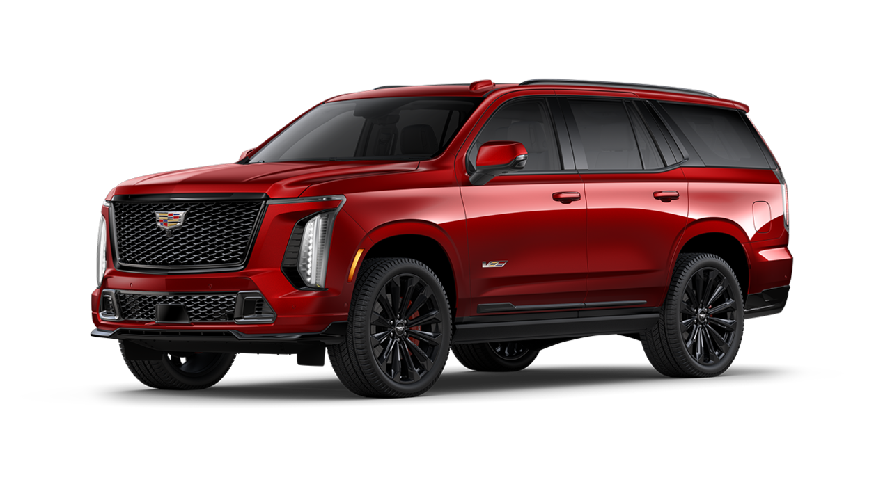 A Side Profile of the Red 2026 Cadillac Escalade-V