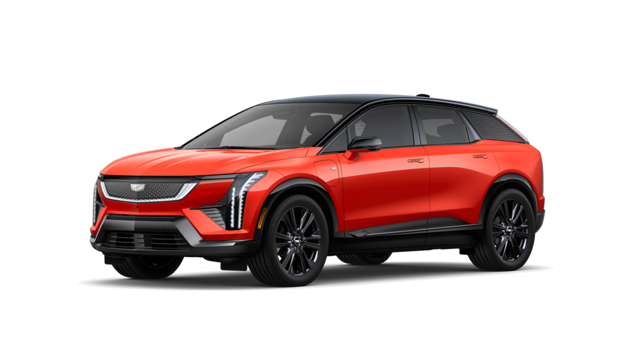 A Side Profile of the Orange 2026 Cadillac OPTIQ