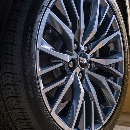 Close-up of a Cadillac Tire