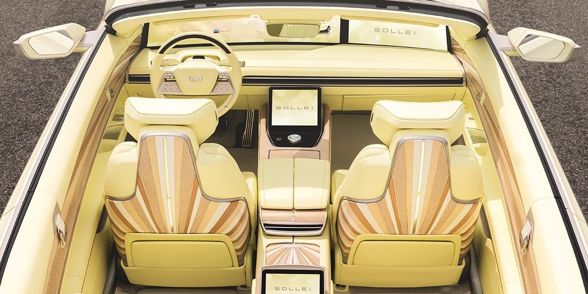 Top View of the Cadillac Sollei Concept Vehicle Interior