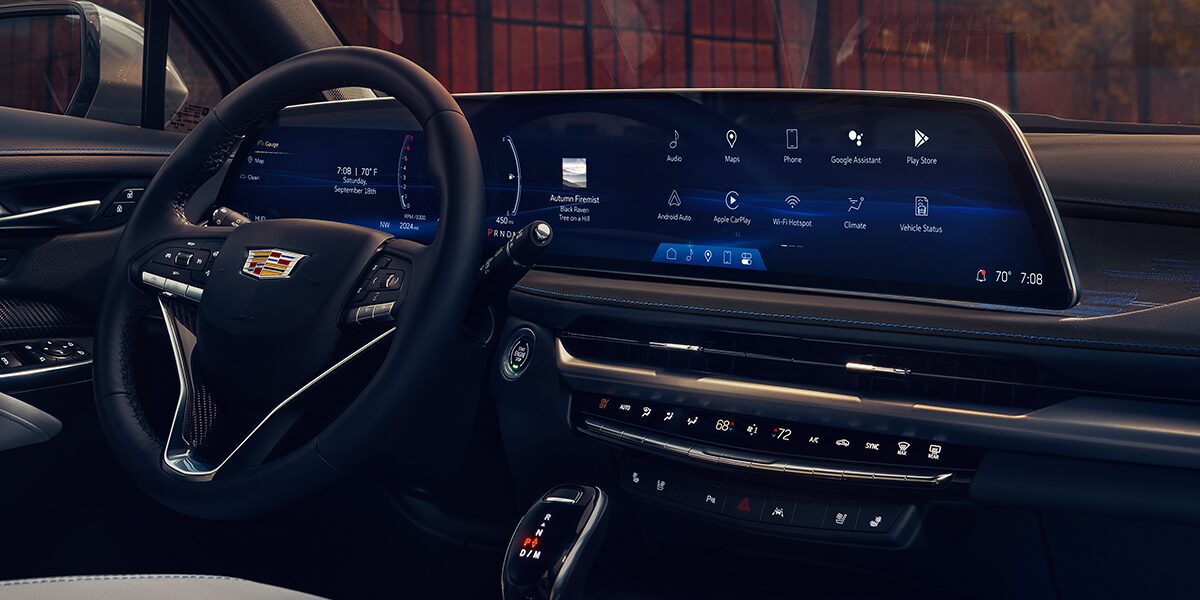 Passenger View of the Advanced 33" Infotainment Screen in the 2025 Cadillac XT5