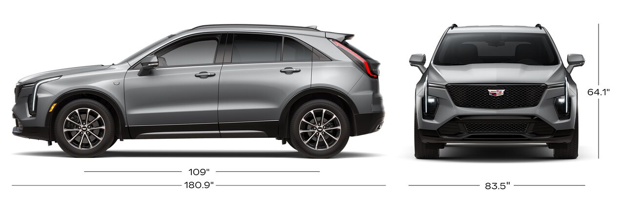 A Side Profile and a Front View of a Silver 2025 XT4