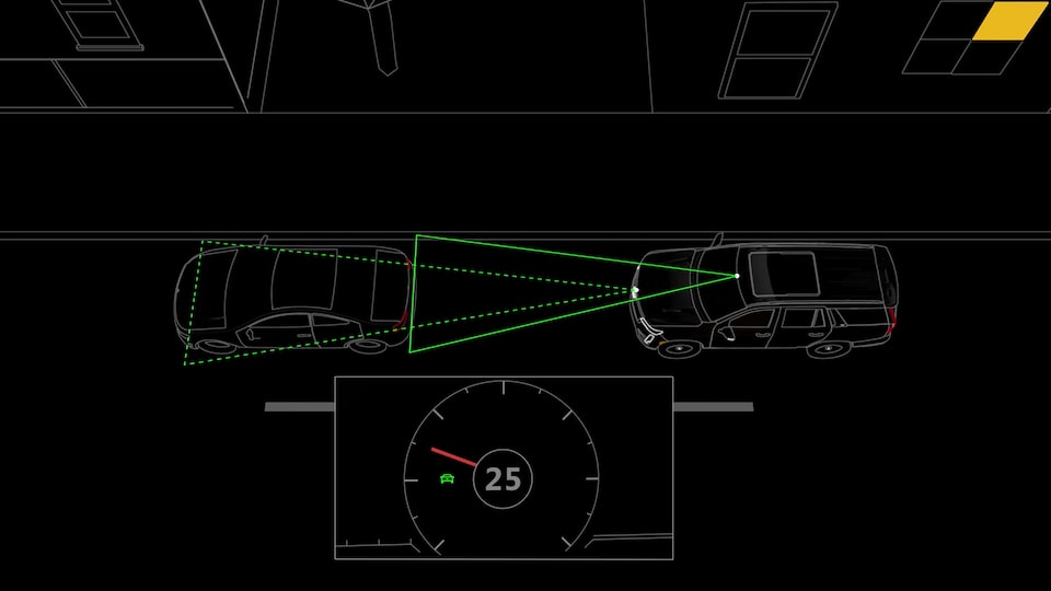 Dashboard View of the Forward Collision Alert Feature of the 2025 Cadillac XT6