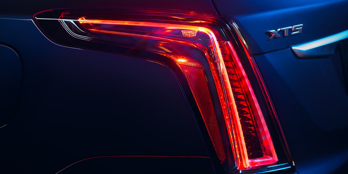 Close Up of The Rear Tail Lamp on the Exterior of The Cadillac XT5