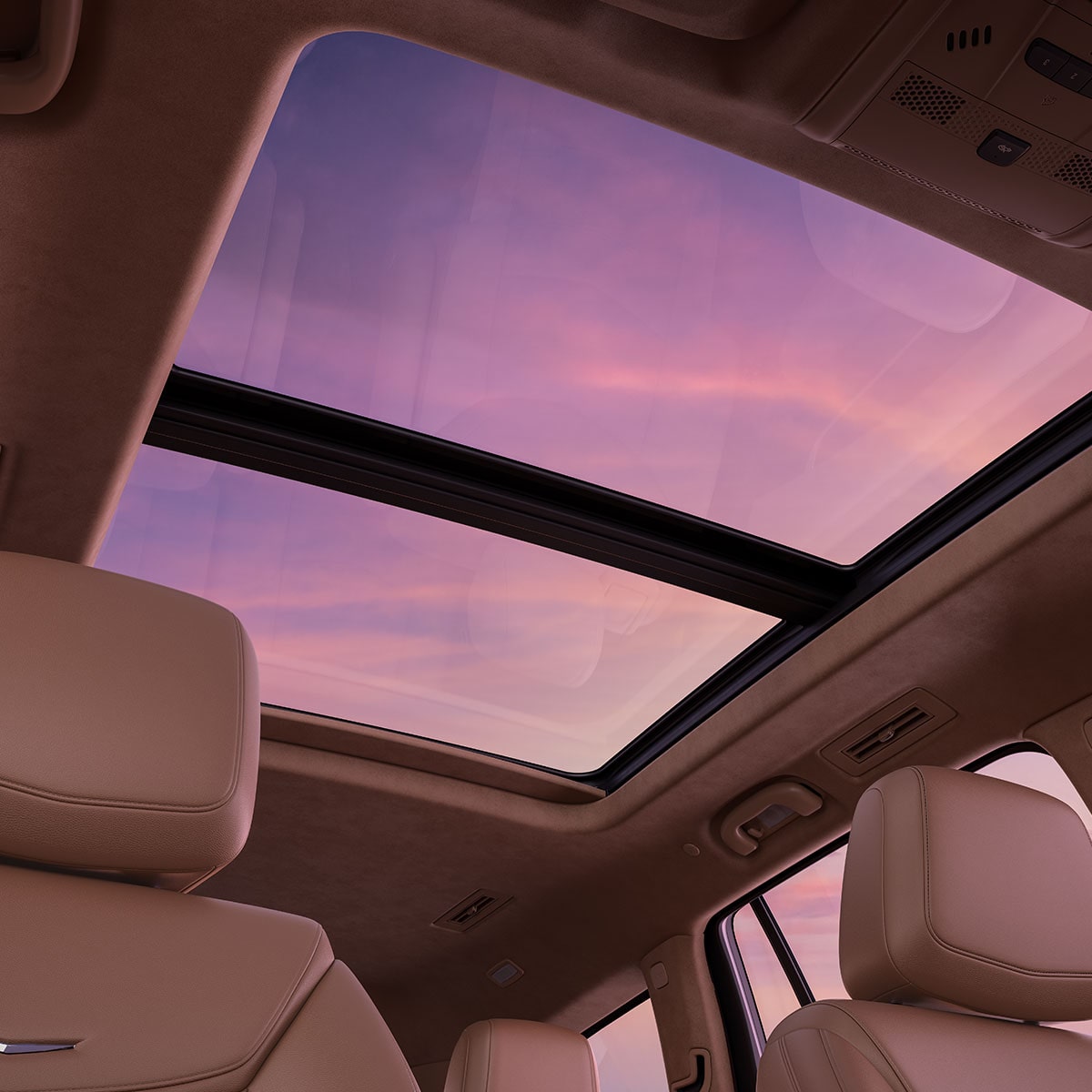 Open Sunroof of Cadillac XT6 Viewed from the Interior