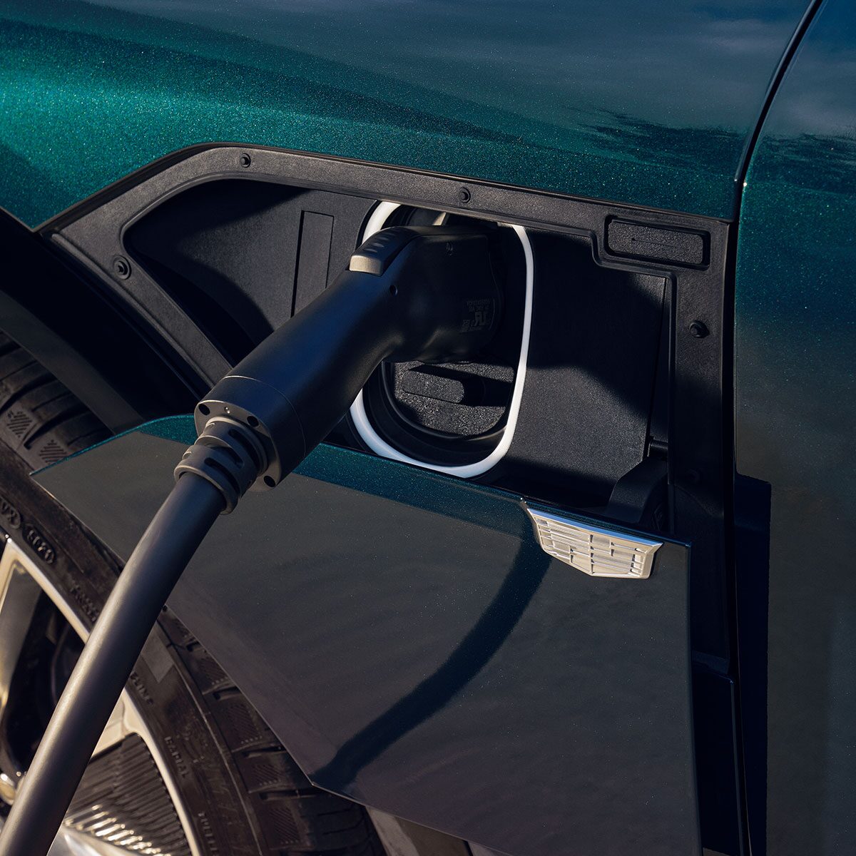 Close-up of a Charging Cord in the 2025 Cadillac LYRIQ Charger's Port