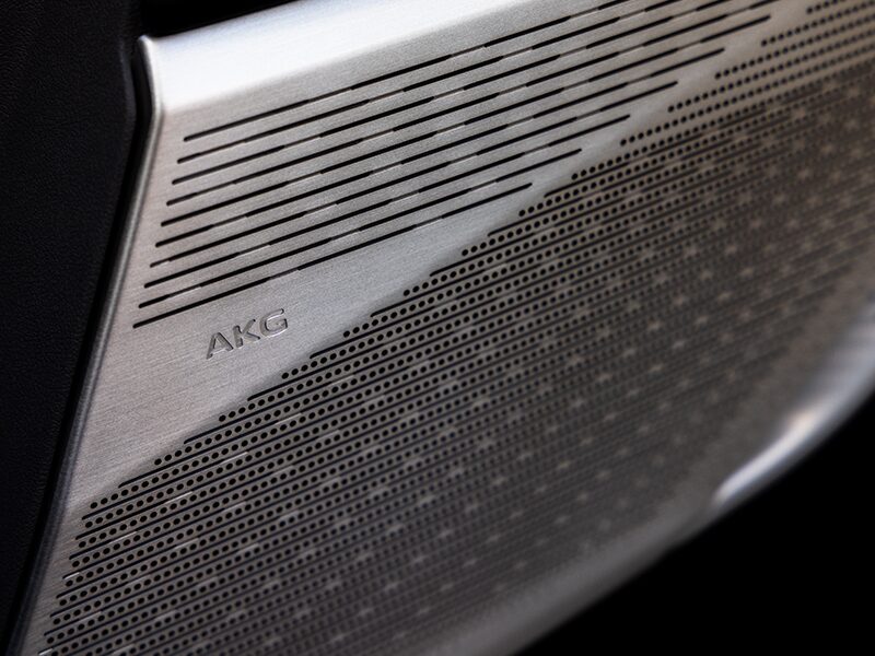 Close-up View of the 2025 Cadillac OPTIQ AKG Speaker