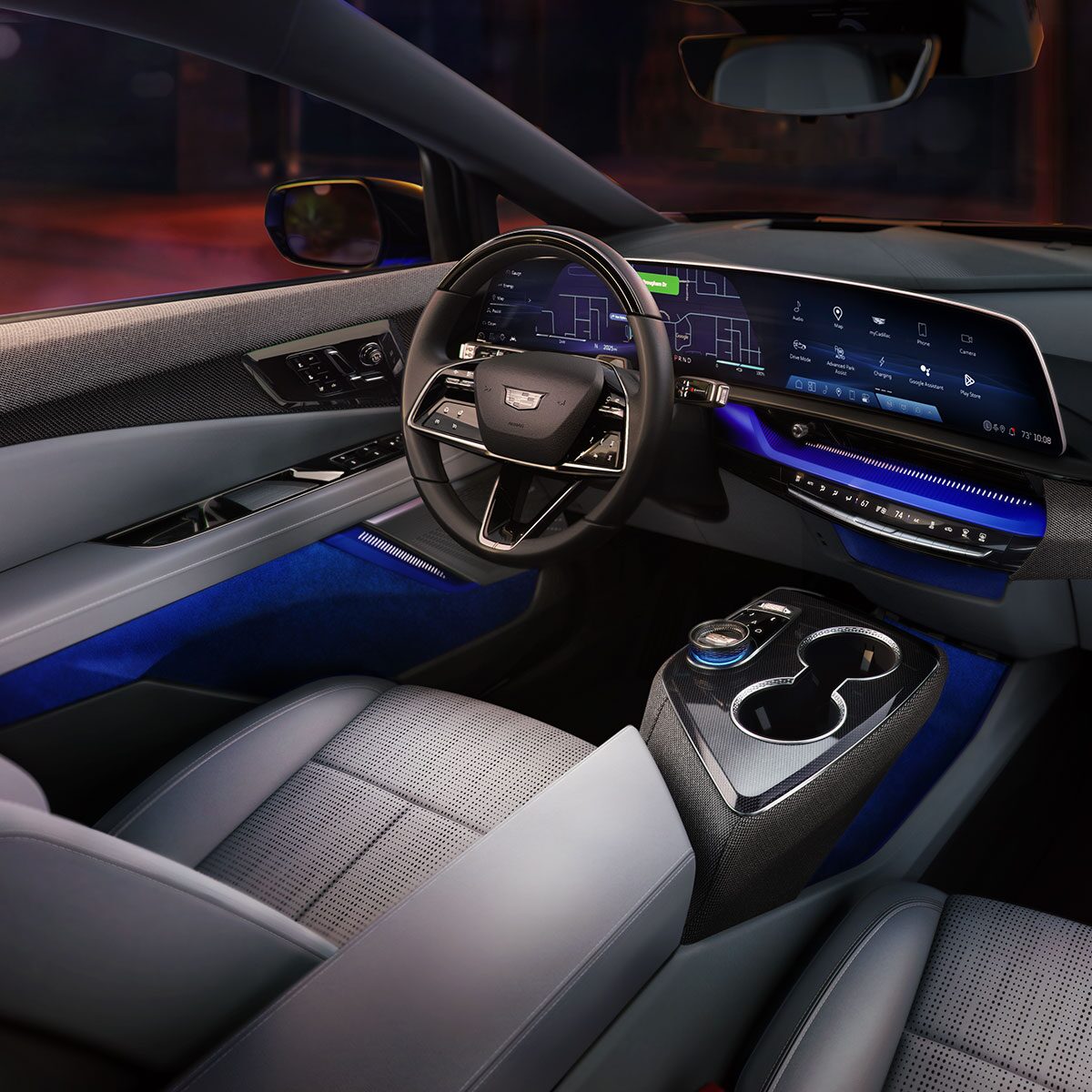 The 2025 Cadillac OPTIQ Driver's Side and 33" Advanced LED Diagonal Screen