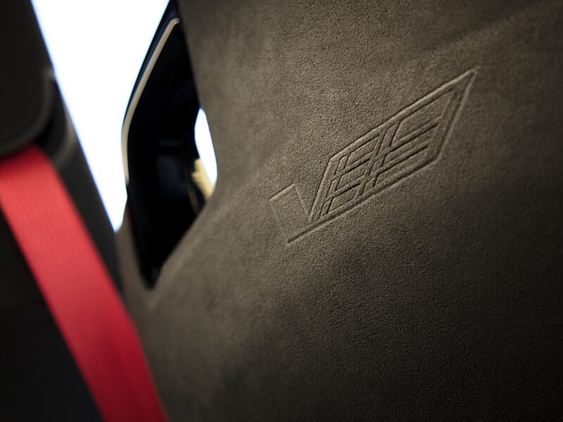 Suede Microfiber Seatback in a 2025 CT4-V