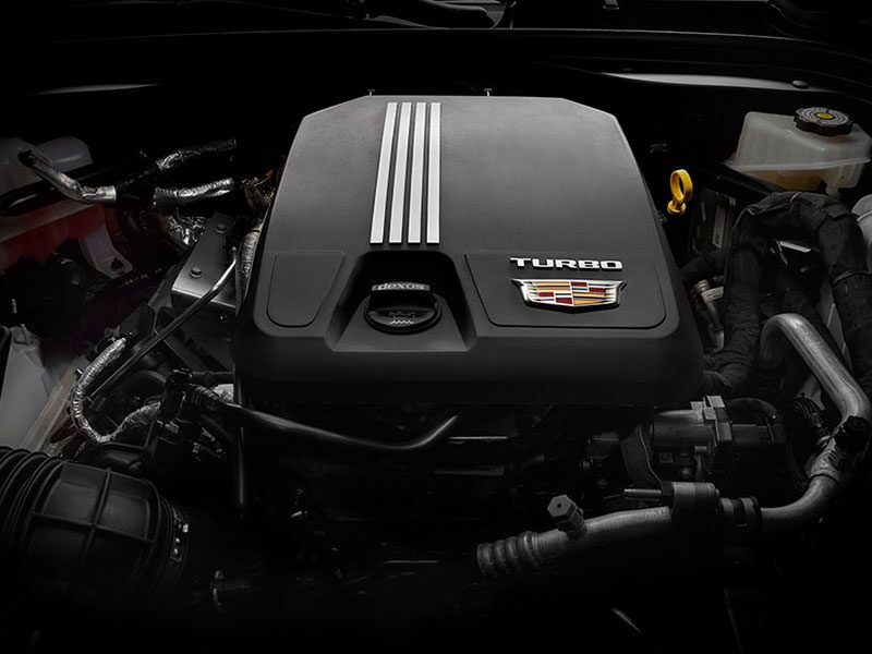 Close-up View of the 2026 CT4 Turbo Engine Under the Hood
