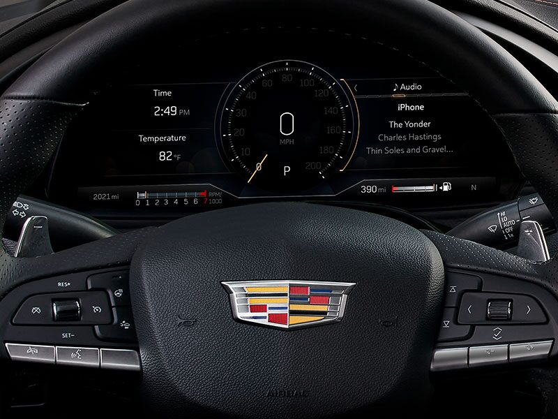 Close-up View of the 2026 CT4 Dashboard Screen and Features