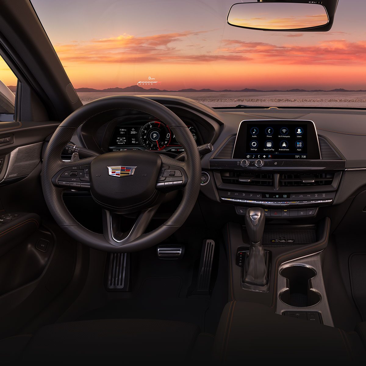 The 2026 CT4 Front Cabin Outlooking a Beautiful Sunset