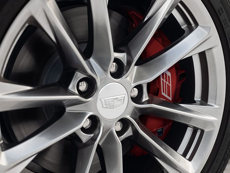Close-up View of the 2026 CT4 Brembo Brakes within the Wheel