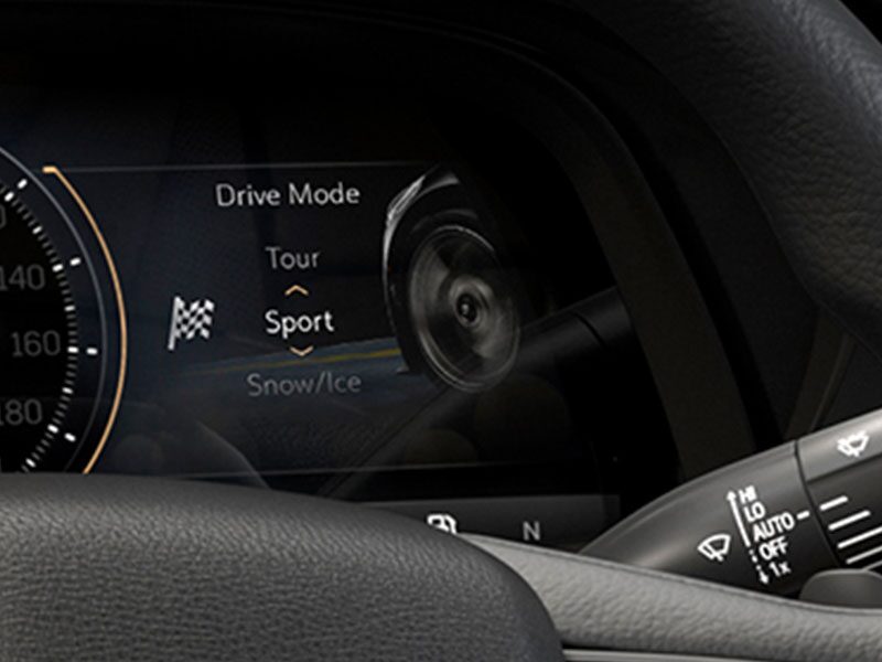 Close-up of the 2026 CT4-V Driver Mode Options