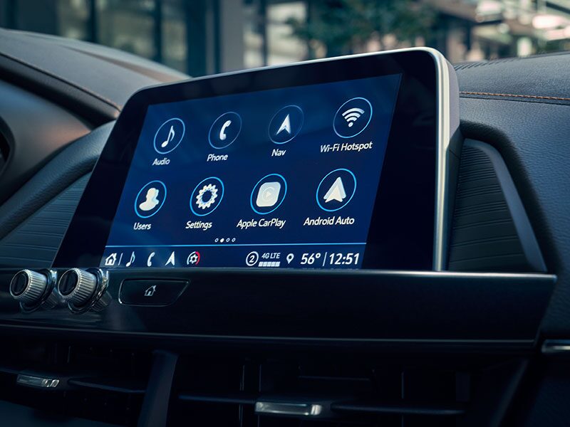 Close-up View of the 2025 CT4 8" Diagonal Display Screen