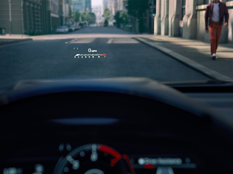 Close-up View of the 2026 CT4 HUD on the Windshield