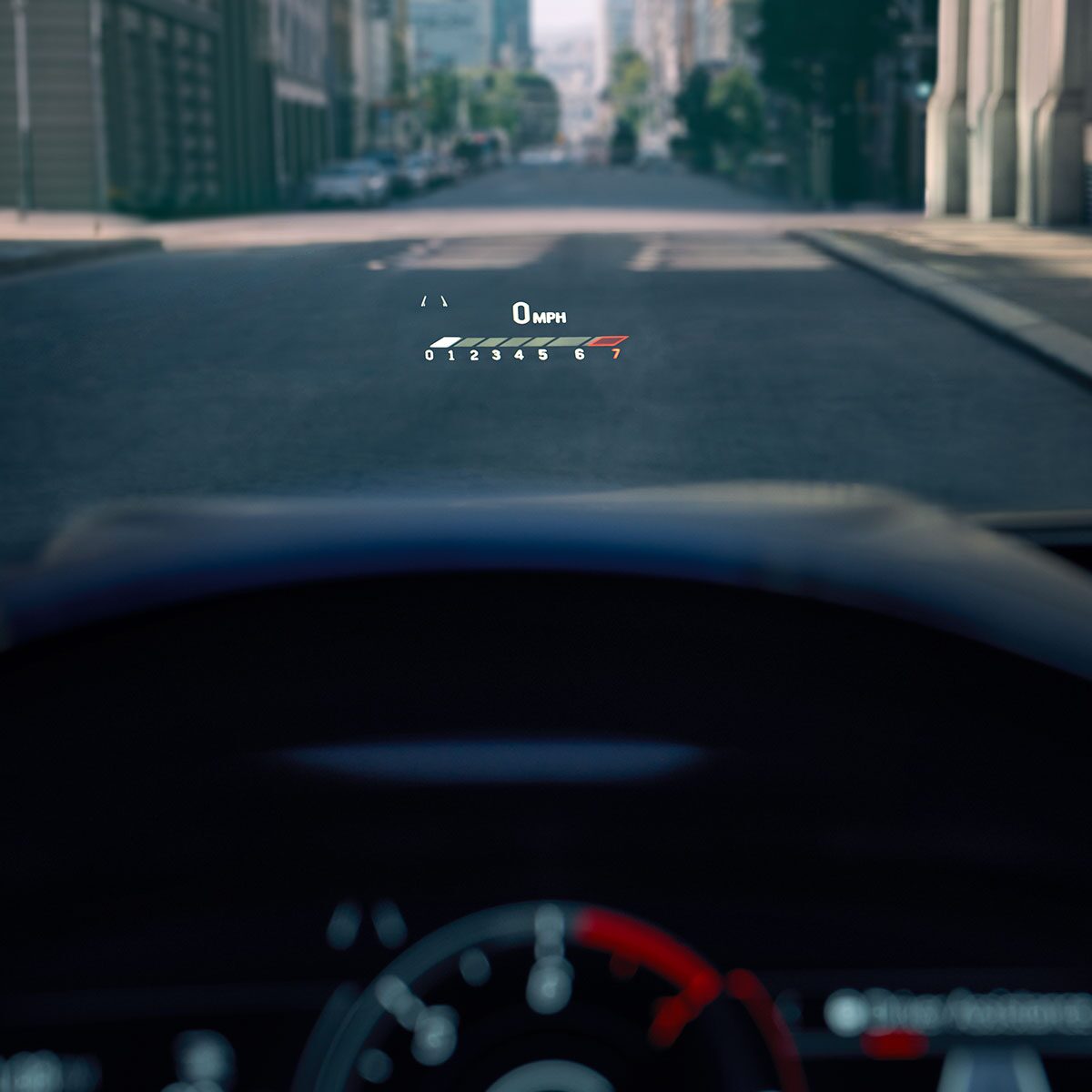 Close-up View of the 2026 CT4 HUD on the Windshield