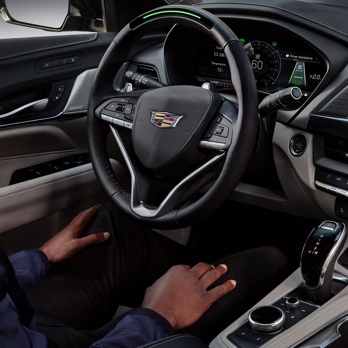 Passenger View of a Driver Utilizing the Super Cruise Safety Feature in the 2026 CT4