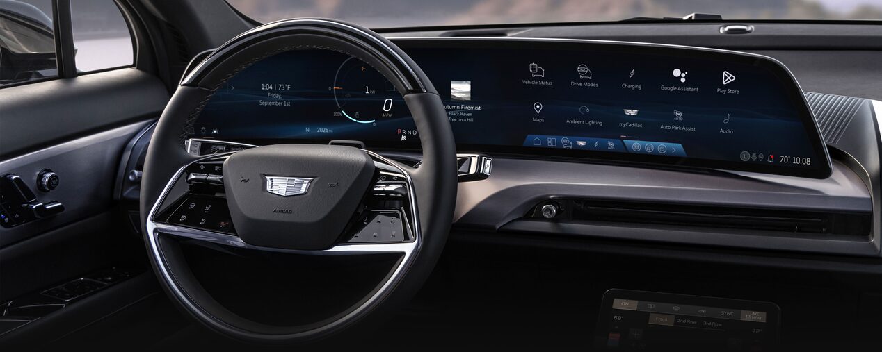The 2026 Cadillac VISTIQ Luxury Electric SUV Dashboard and 33-inch Display Screen