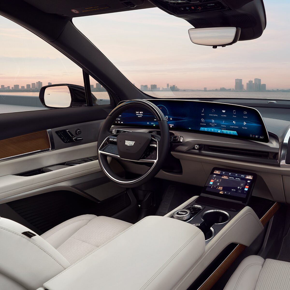 Passenger Seat View of the 2026 VISTIQ Driver Side and Light Interior Cabin