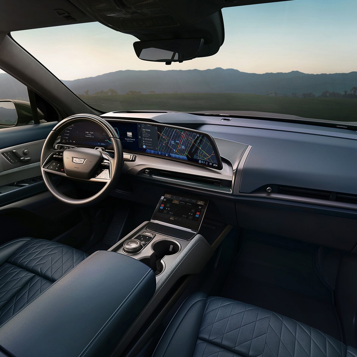 Passenger Seat View of the 2026 VISTIQ Driver Side and Dashboard Inside the Interior Cabin