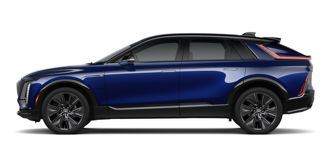 Driver's Side Profile of An Opulent Blue 2026 Cadillac LYRIQ Signature Sport Model