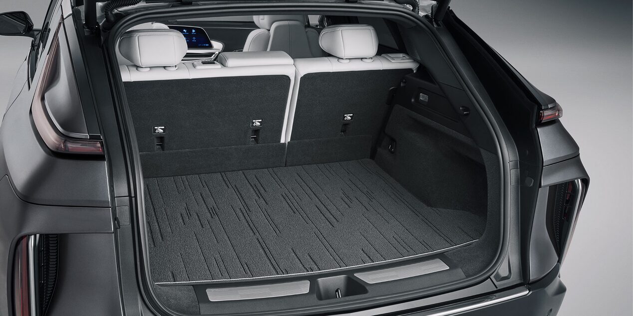 The Trunk of the Cadillac LYRIQ Opened Displaying the Cargo Space