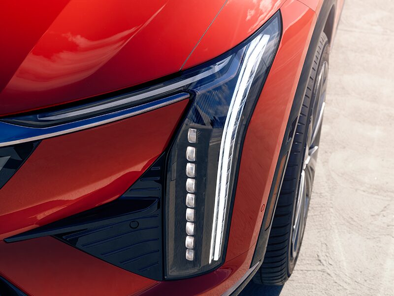 Close Up View of the Headlight on the 2026 Cadillac OPTIQ