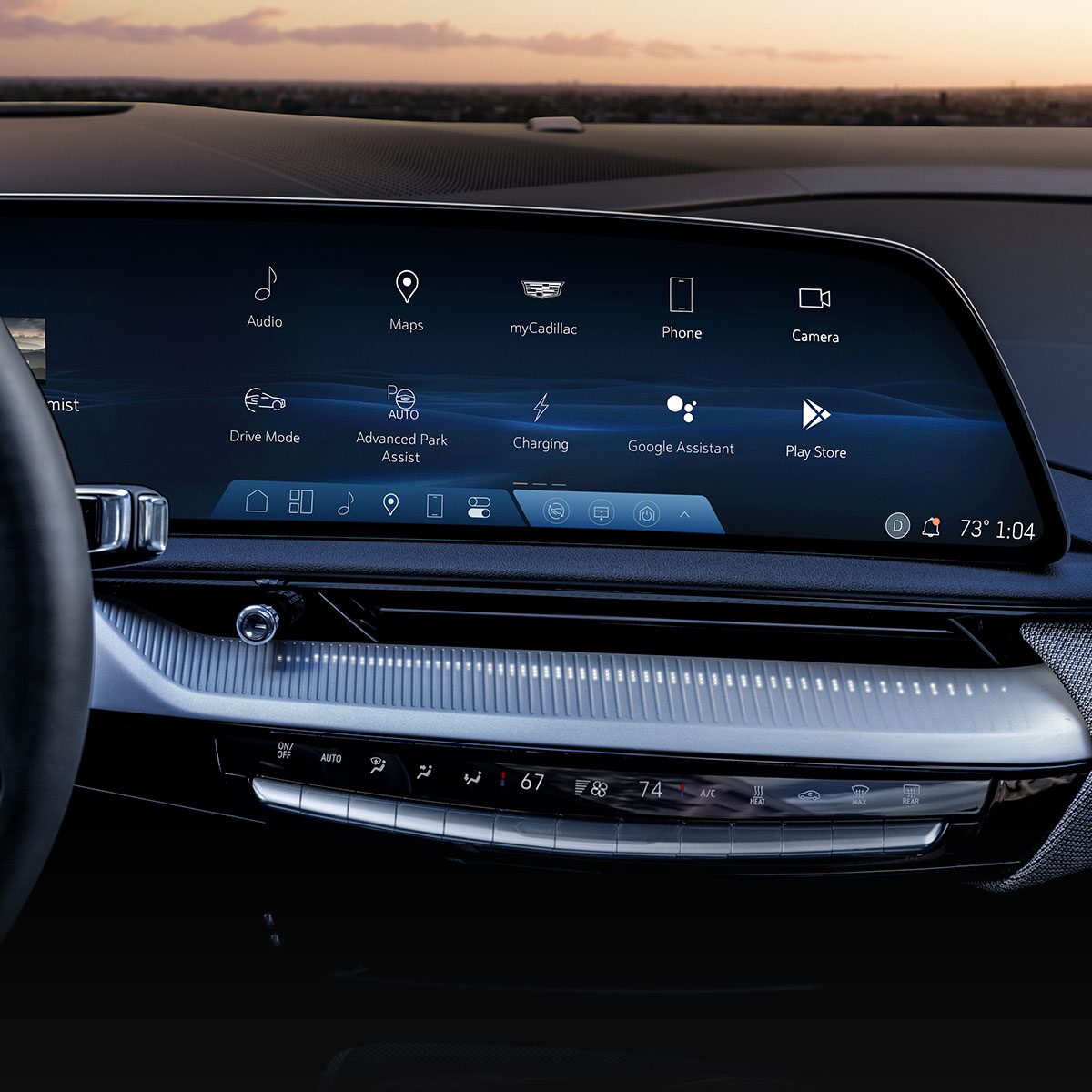 A Close Up View of the 2026 Cadillac OPTIQ 33" Display Screen