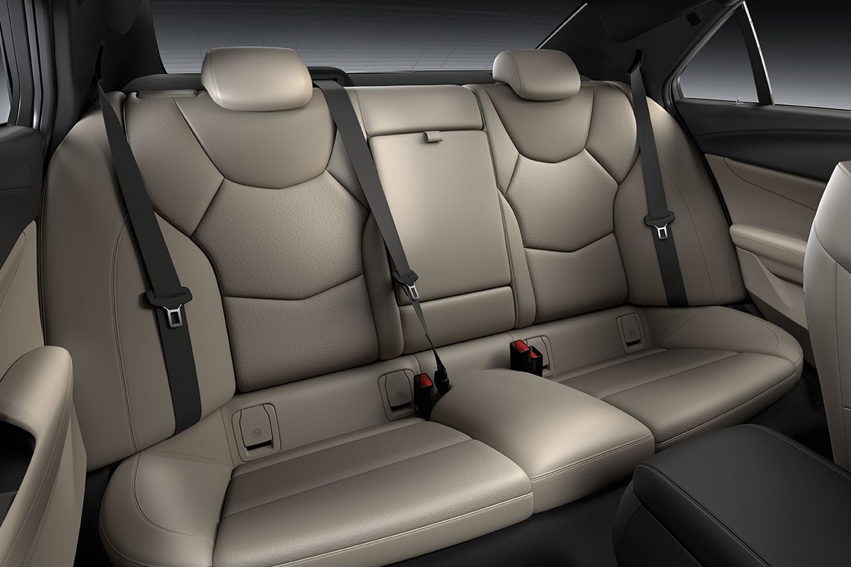 Passenger View of the 2026 CT4 All-tan Leather Backseat