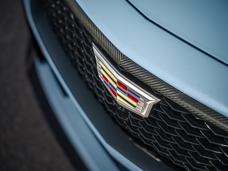 Passenger Seat View Looking up at the Opened Sunroof in a  Cadillac CT5-V