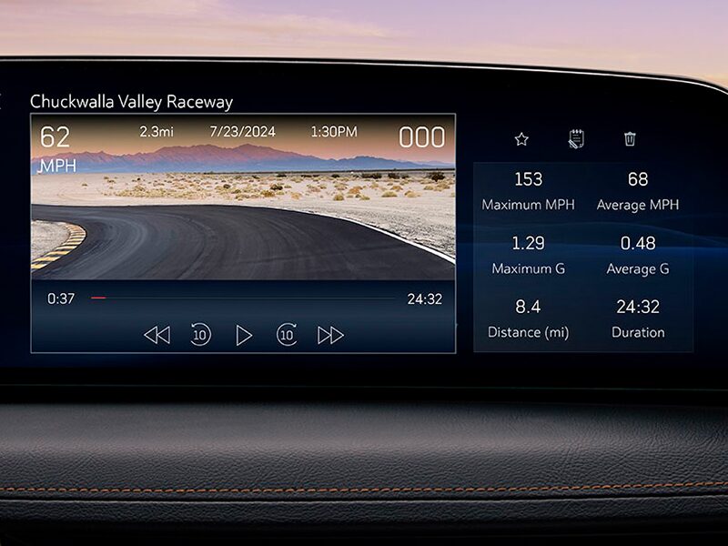 Dashboard Display Showing the Rear-View Camera Footage in the  Cadillac CT5-V
