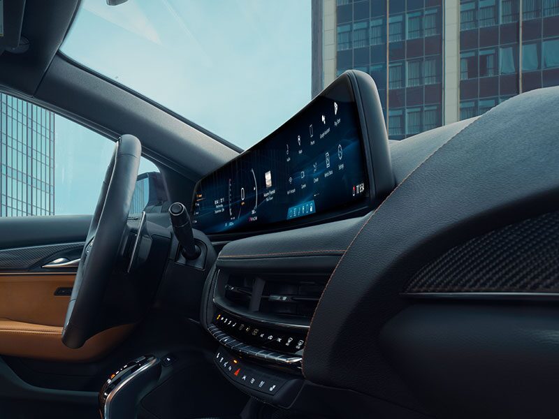 Passenger View of Google Built-In Technology on 2026 Cadillac CT5 33" LED Display Screen