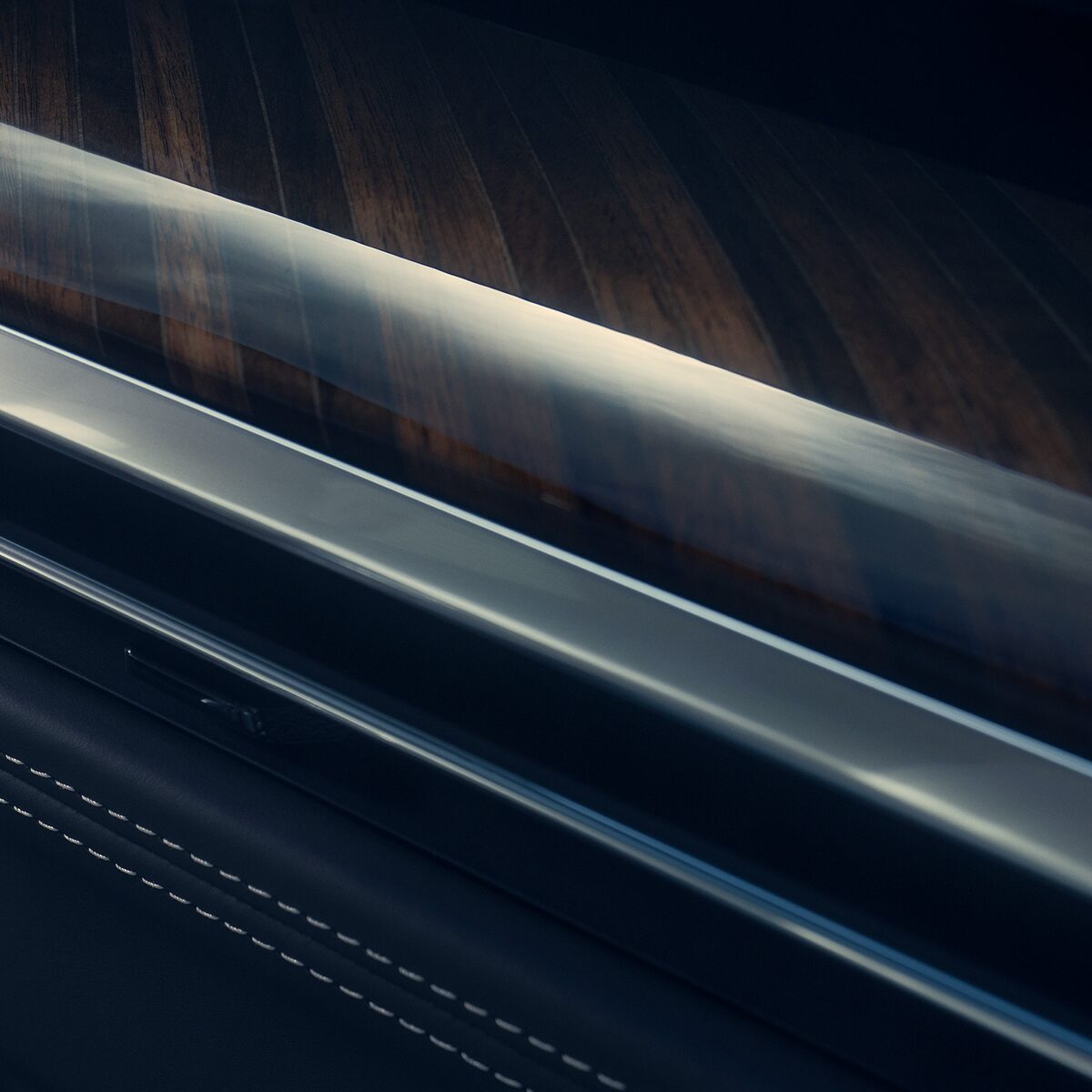 Close-Up of the 2026 Escalade Interior Wood Trim Details