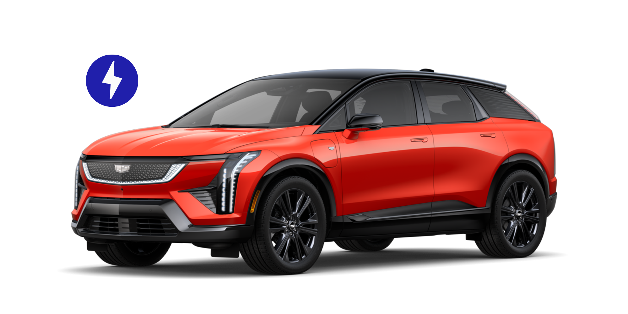 A Monarch Orange 2026 OPTIQ with a Blue Lightning Bolt Icon