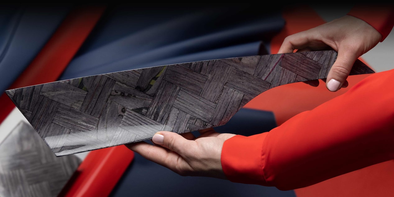 A Person Holding the Aurora Design Masterfully Crafted Materials for the Cadillac CELESTIQ