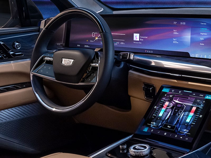 2026 Cadillac ESCALADE IQL Interior View of the Driver Side Dashboard and Controls